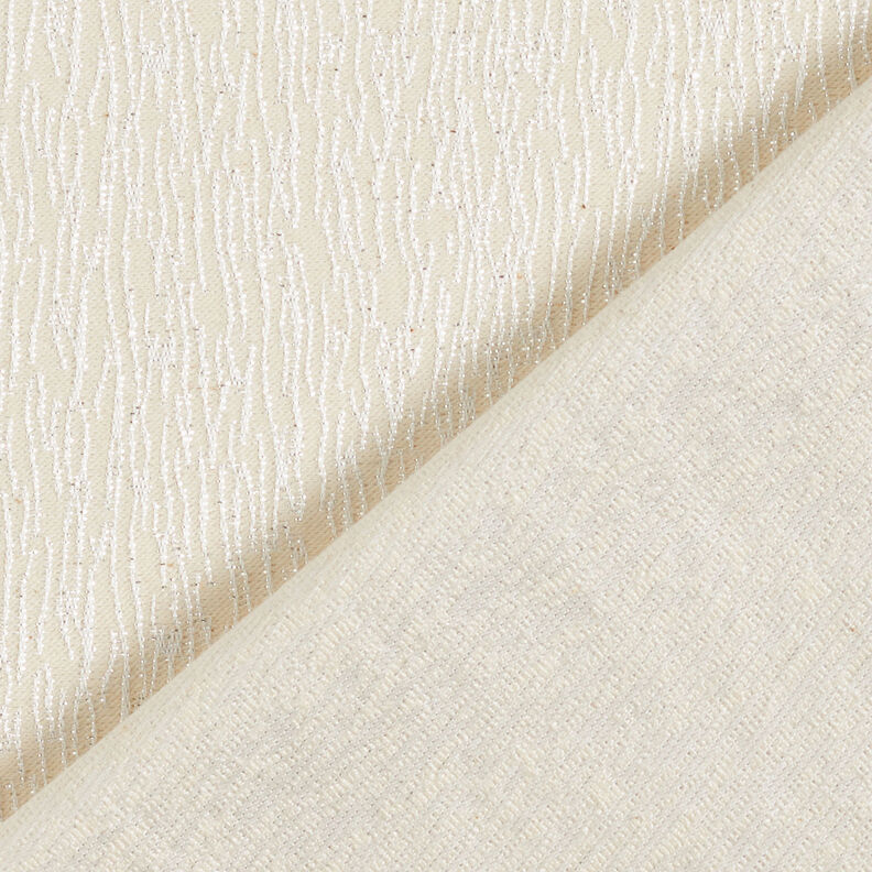 Vaatejacquard kimaltelevat aaltoviivat – valkoinen/hopea,  image number 5