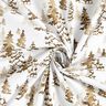 Puuvillakangas Popliini lumen peittämät kuusipuut – valkoinen/vaaleanruskea,  thumbnail number 3