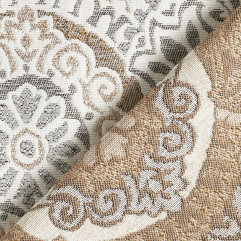 Sisustuskangas Jacquard Tyylikk&auml;&auml;t laatat &ndash; anemone/vaalea beige,  image number 4