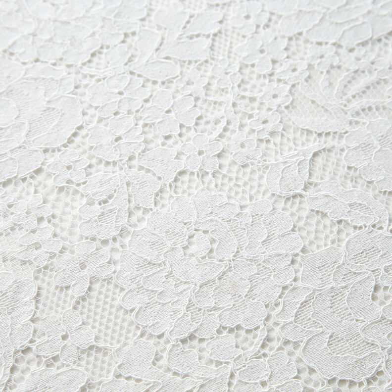 Hieno pitsikangas Kukkakuvio – valkoinen,  image number 4