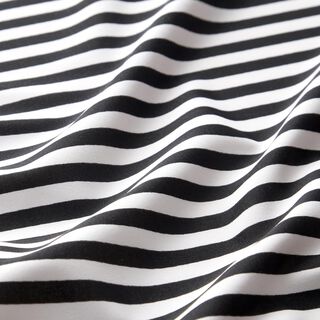 Uimapukukangas Kapeat raidat – musta/valkoinen, 