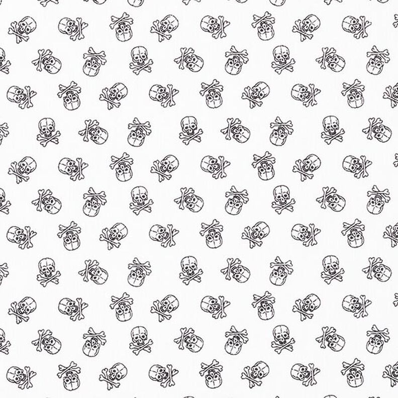 Popliini Pääkallo – valkoinen/musta,  image number 1