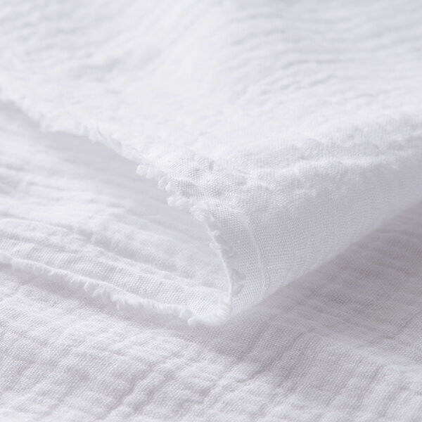 Musliini-/kaksikerroksinen kangas – valkoinen,  image number 5