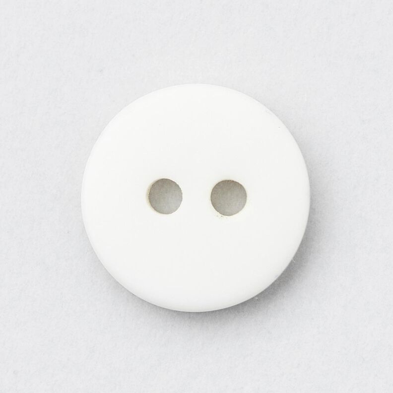 2-reikäinen pyöreä nappi [Ø 11 mm] – valkoinen,  image number 1