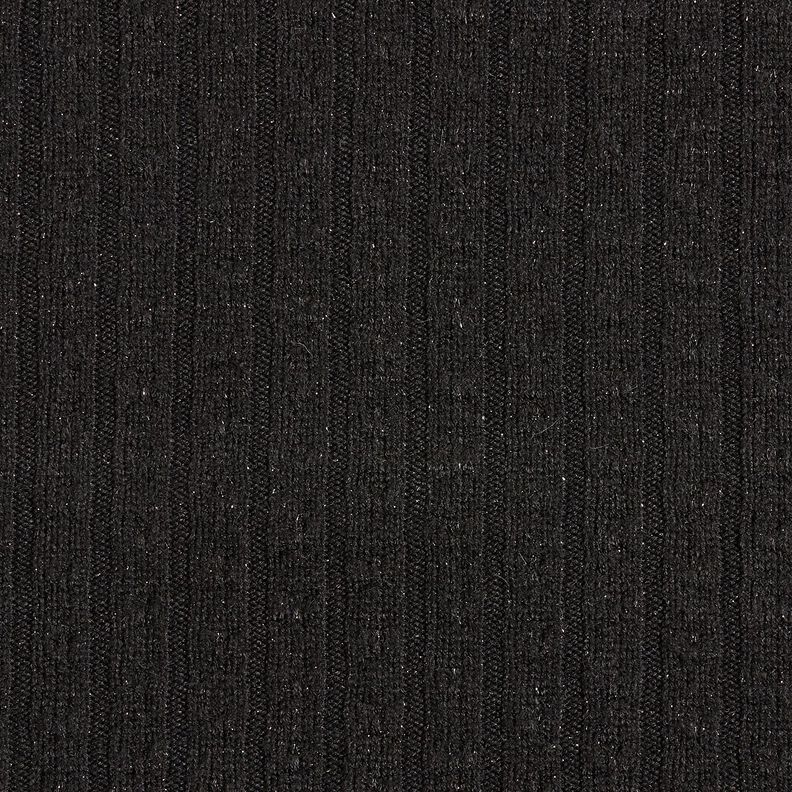 Neulekangas Ajour ylellisen kimaltelevilla raidoilla – musta,  image number 1