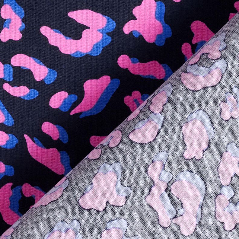 Pinnoitettu puuvilla Abstrakti leo | Poppy Fabrics &ndash; y&ouml;nsininen/pink,  image number 4