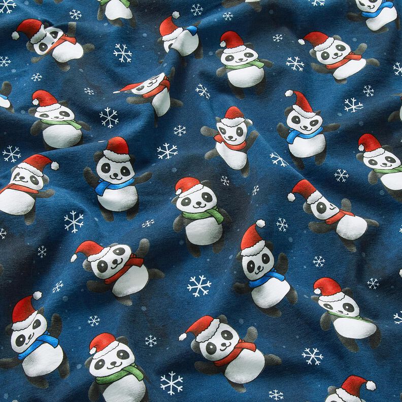 Puuvillajersey Pandan joulutunnelma | Glitzerpüppi – yönsininen/chili,  image number 2