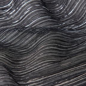 Läpikuultava plisee Kimalleraidat – musta, 