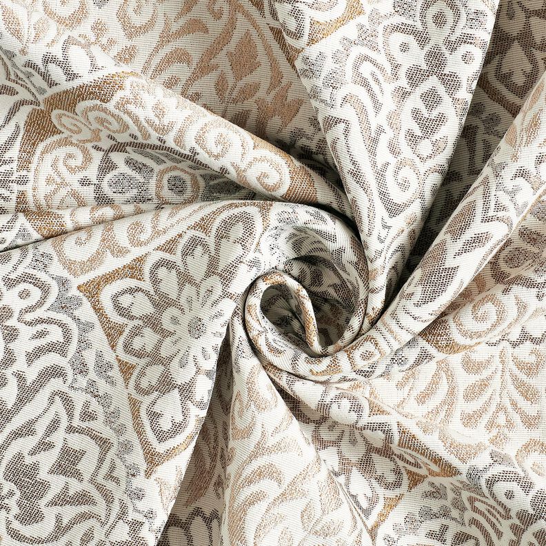 Sisustuskangas Jacquard Tyylikk&auml;&auml;t laatat &ndash; anemone/vaalea beige,  image number 3