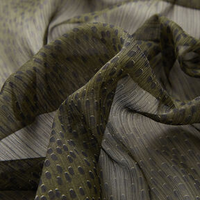 Kreppisifonki suuret pilkut &ndash; khaki/musta, 