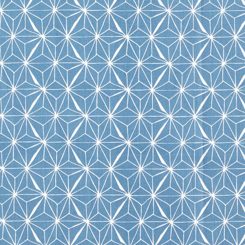 Pinnoitettu puuvilla Graafiset tähdet – sininen/valkoinen,  image number 1
