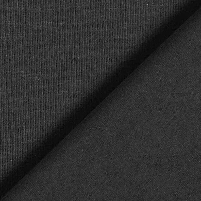 Puuvillajersey Medium Yksivärinen – musta,  image number 5