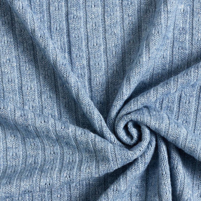 Neulekangas Ajour ylellisen kimaltelevilla raidoilla – vaaleansininen,  image number 3