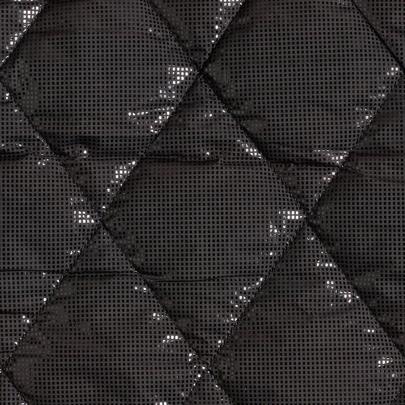 Tikkikangas kevyesti hohtavat vinoneliöt – musta,  image number 1