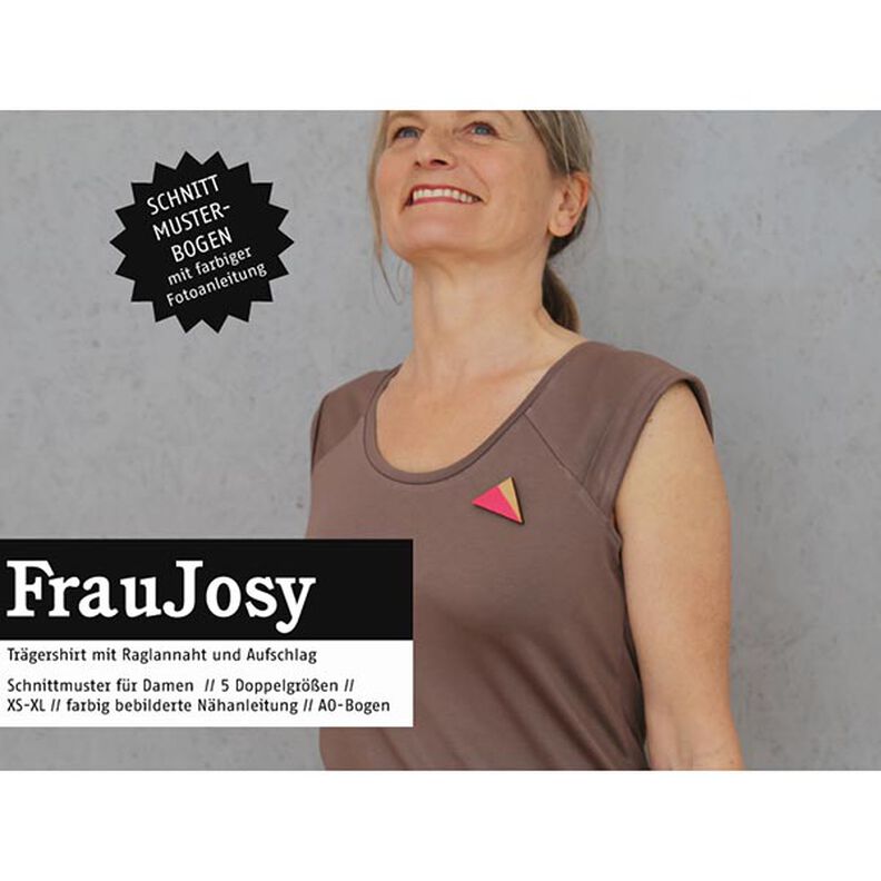 FRAU JOSY – raglanpaita, käänne olkapäillä, Studio Schnittreif  | XS -  XL,  image number 1