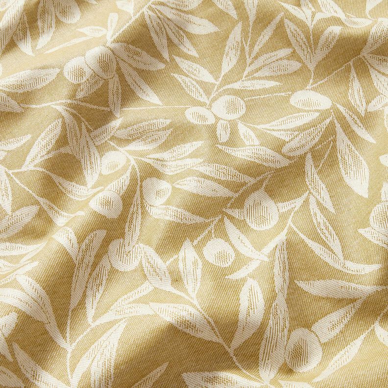 Pinnoitettu puuvilla Jacquard Pinnoitettu Oliivit &ndash; oliivi/vaalea beige,  image number 2