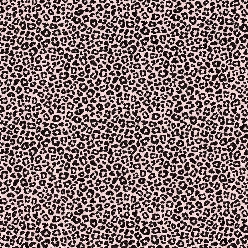 Puuvillajersey Mini Leopardipainatus – vaaleanpunainen/musta,  image number 1