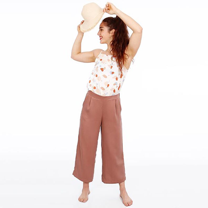 FRAU HEDDA – culotte-housut, leveä lahje ja joustava vyötärönauha, Studio Schnittreif  | XS -  XXL,  image number 2