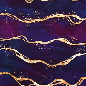 Puuvillajersey Dreamy Marble | Glitzerpüppi  – punalila/vanhakulta, 