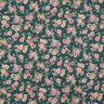 Pinnoitettu puuvilla Romanttiset kukat – tummanvihreä,  thumbnail number 1