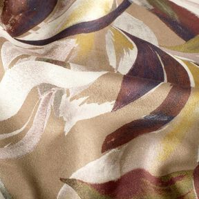 Joustava veluuri, lehtipunos – mocca/bordeauxin punainen, 