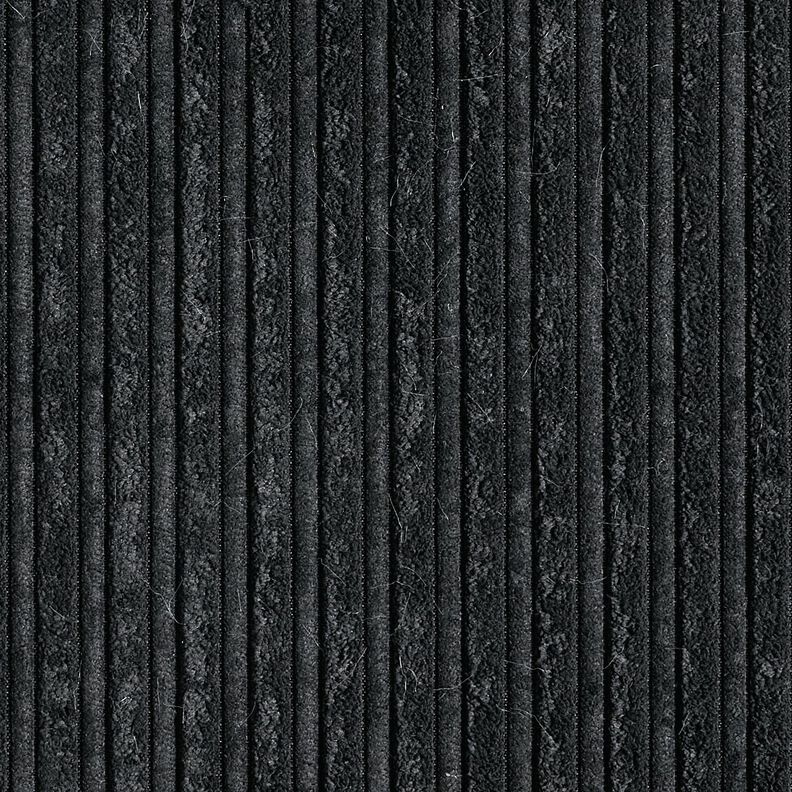 Vakosamettikangas tekoturkiskääntöpuolella – musta,  image number 1