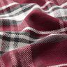 Takkikangas ruudullisella turkiskääntöpuolella – bordeauxin punainen/savenharmaa,  thumbnail number 2