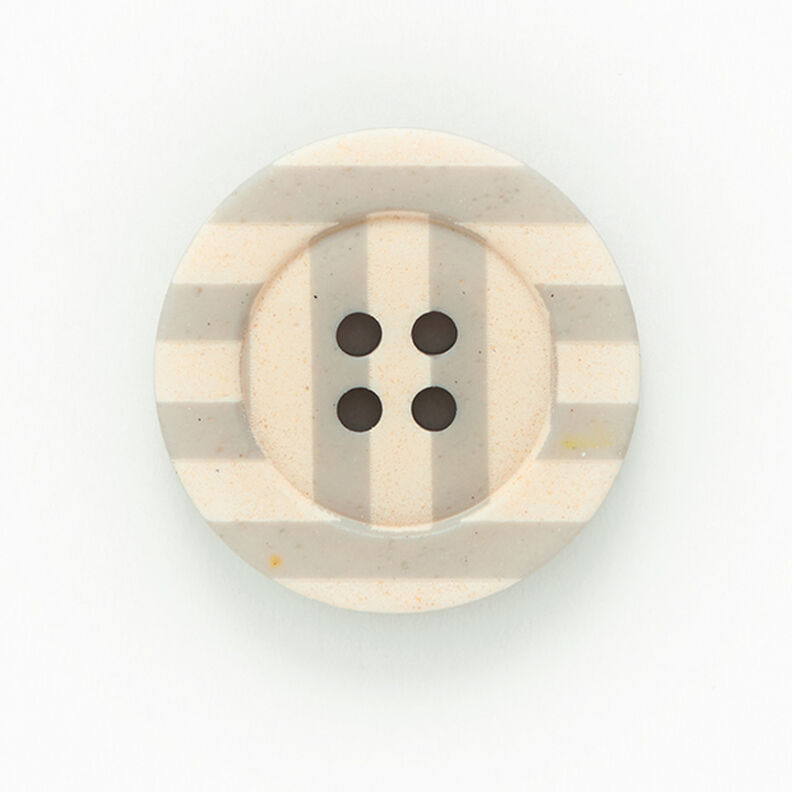 Nappi raidat nelireikäinen  – vaalean harmaa/aprikoosi,  image number 1