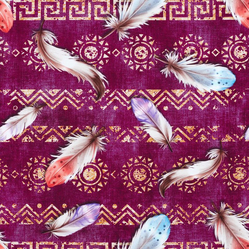 French Terry Boho H&ouml;yhenet | Glitzerp&uuml;ppi  &ndash; ryp&auml;le/hummeri,  image number 1