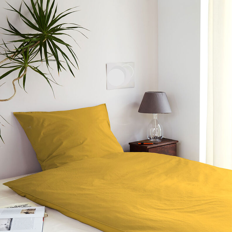 Puuvillakangas Kretonki Yksiv&auml;rinen &ndash; sinappi,  image number 6