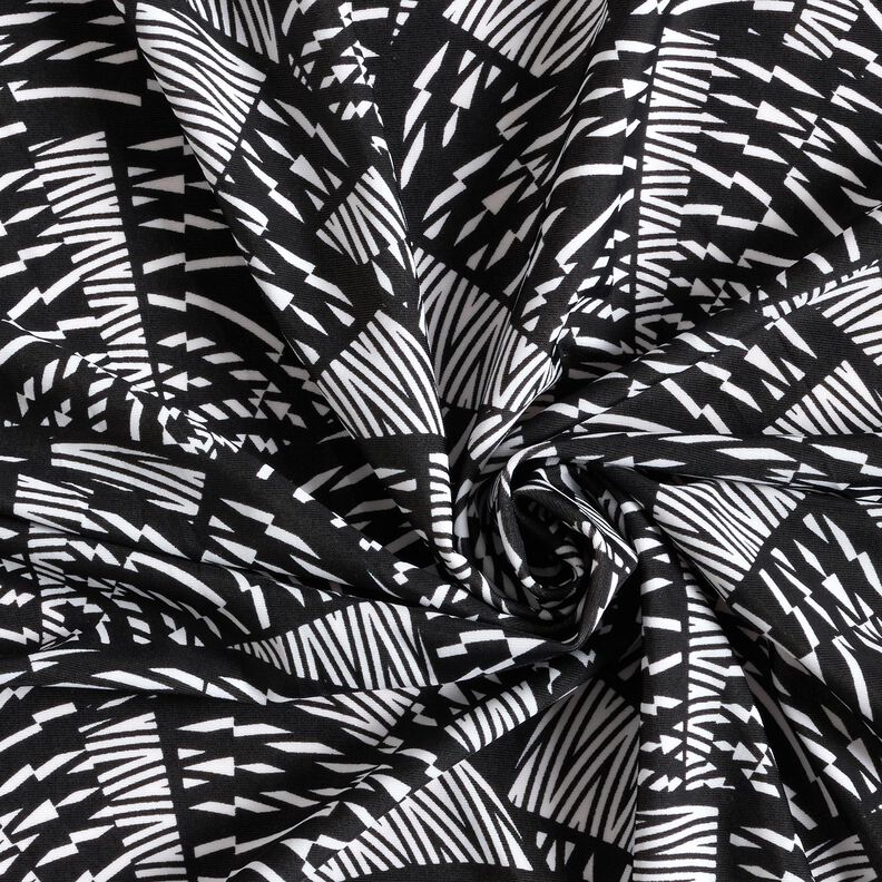 Uimapukukangas Abstrakti graafinen kuvio – musta/valkoinen,  image number 3