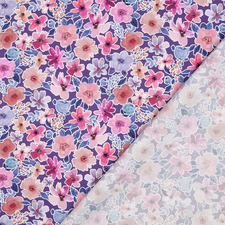 Puuvillapopliini Kukat | Poppy Fabrics &ndash; punalila,  image number 4