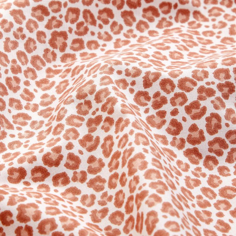 Puuvillakangas Kretonki Leopardi Pieni – norsunluu/kupari,  image number 2