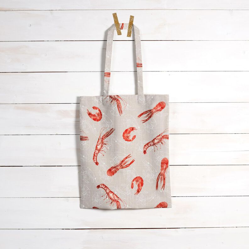 Sisustuskangas Panama Isokatkarapu – cashew/tulipunainen,  image number 8