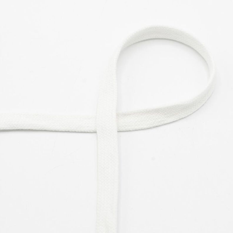 Litteä nyöri Huppari Puuvilla [15 mm] – valkoinen,  image number 1