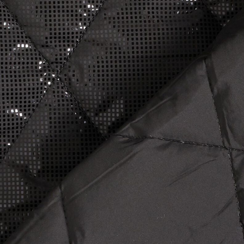 Tikkikangas kevyesti hohtavat vinoneliöt – musta,  image number 4