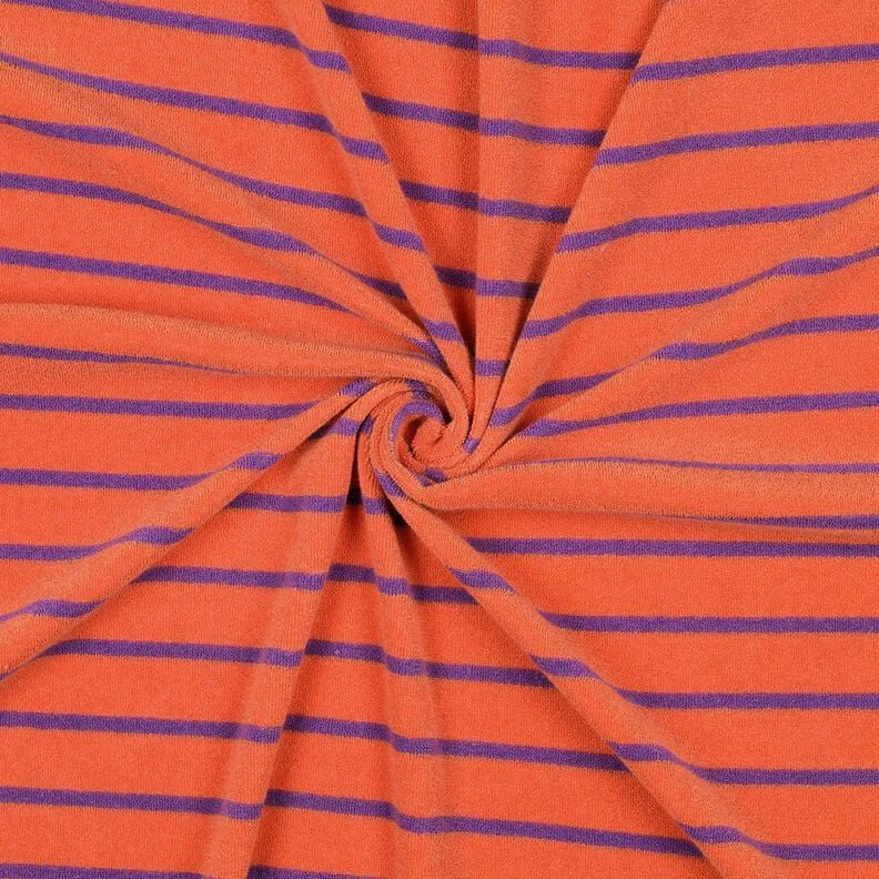 Froteejersey Raidat | Poppy Fabrics &ndash; oranssi/punalila,  image number 3