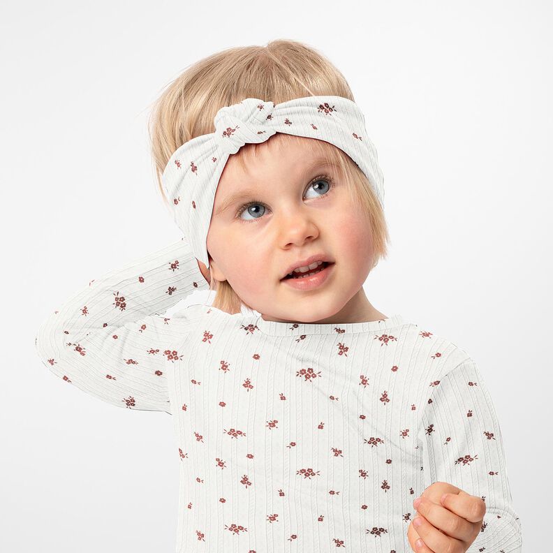 Ajour Puuvillajersey Maalaistalon kukat &ndash; norsunluu,  image number 6