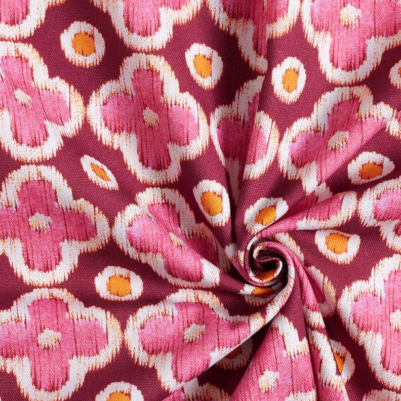 Sisustuskangas Canvas Kirjontatyyli &ndash; bordeauxin punainen/pink,  image number 3
