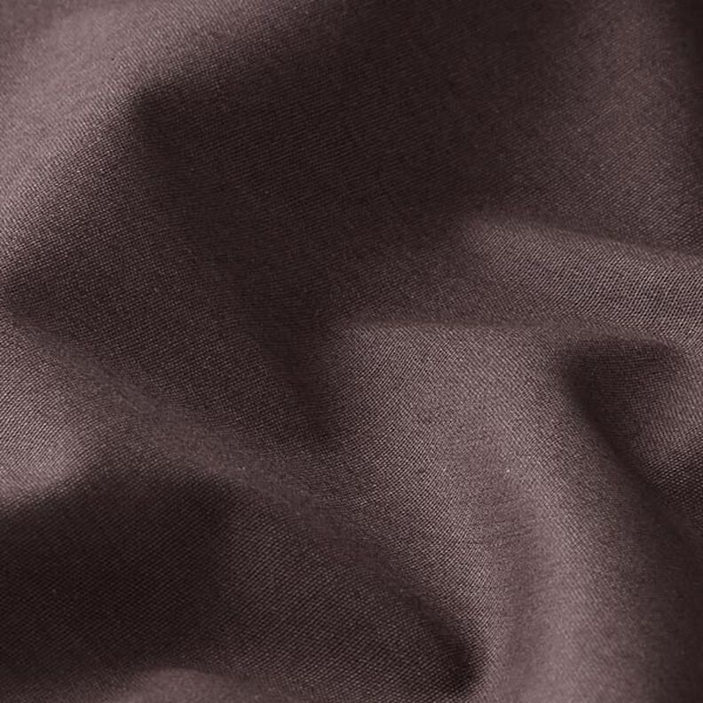 Puuvillapopliini Yksivärinen – tummanruskea,  image number 2
