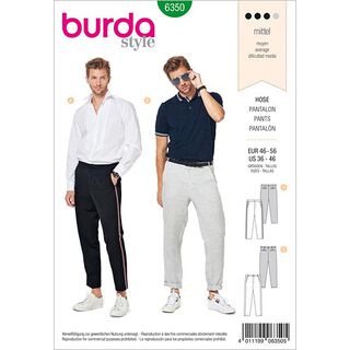 Miesten housut, Burda 6350 | 46 - 56, 