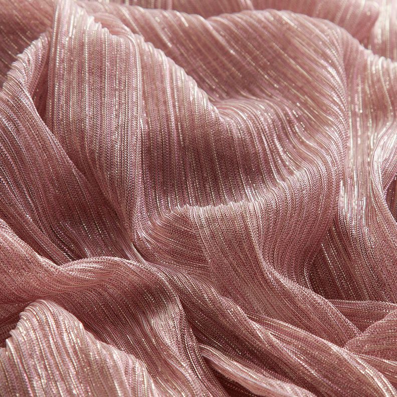 Läpikuultava plisee Kimalleraidat – roosa,  image number 6