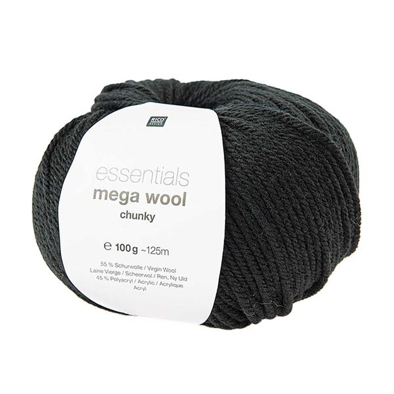Essentials Mega Wool chunky | Rico Design – musta,  image number 1