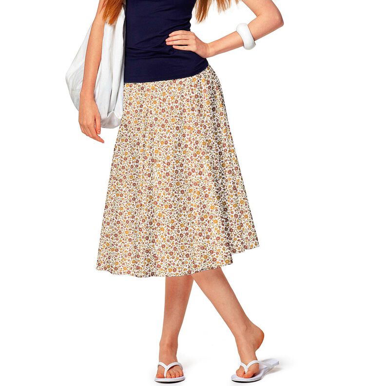 Puuvillapopliini Syyskukat &ndash; valkoinen/viininpunainen,  image number 6