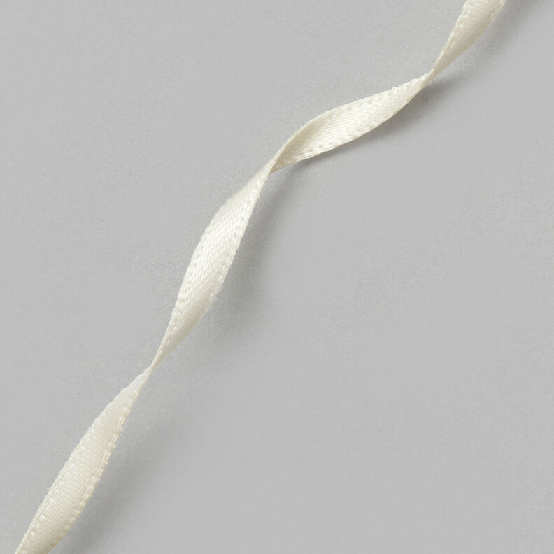 Satiininauha [3 mm] – villanvalkoinen,  image number 3