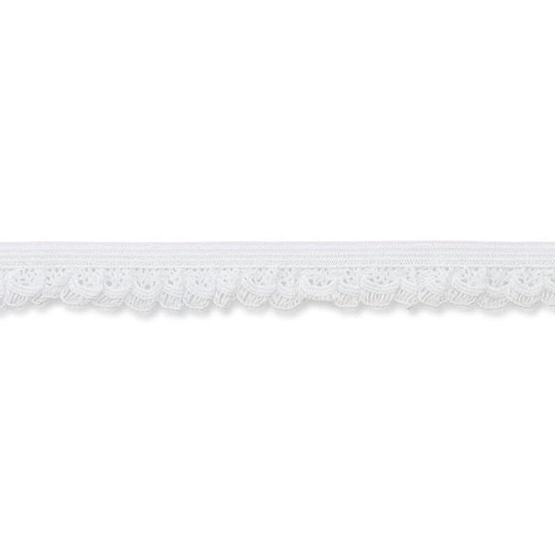 Joustava röyhelö [15 mm] – valkoinen,  image number 2