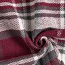 Takkikangas ruudullisella turkiskääntöpuolella – bordeauxin punainen/savenharmaa,  thumbnail number 3