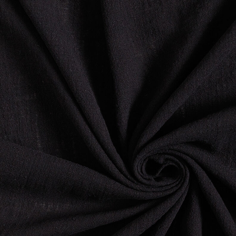 Puuvillakangas Pellavatyyli – musta,  image number 1